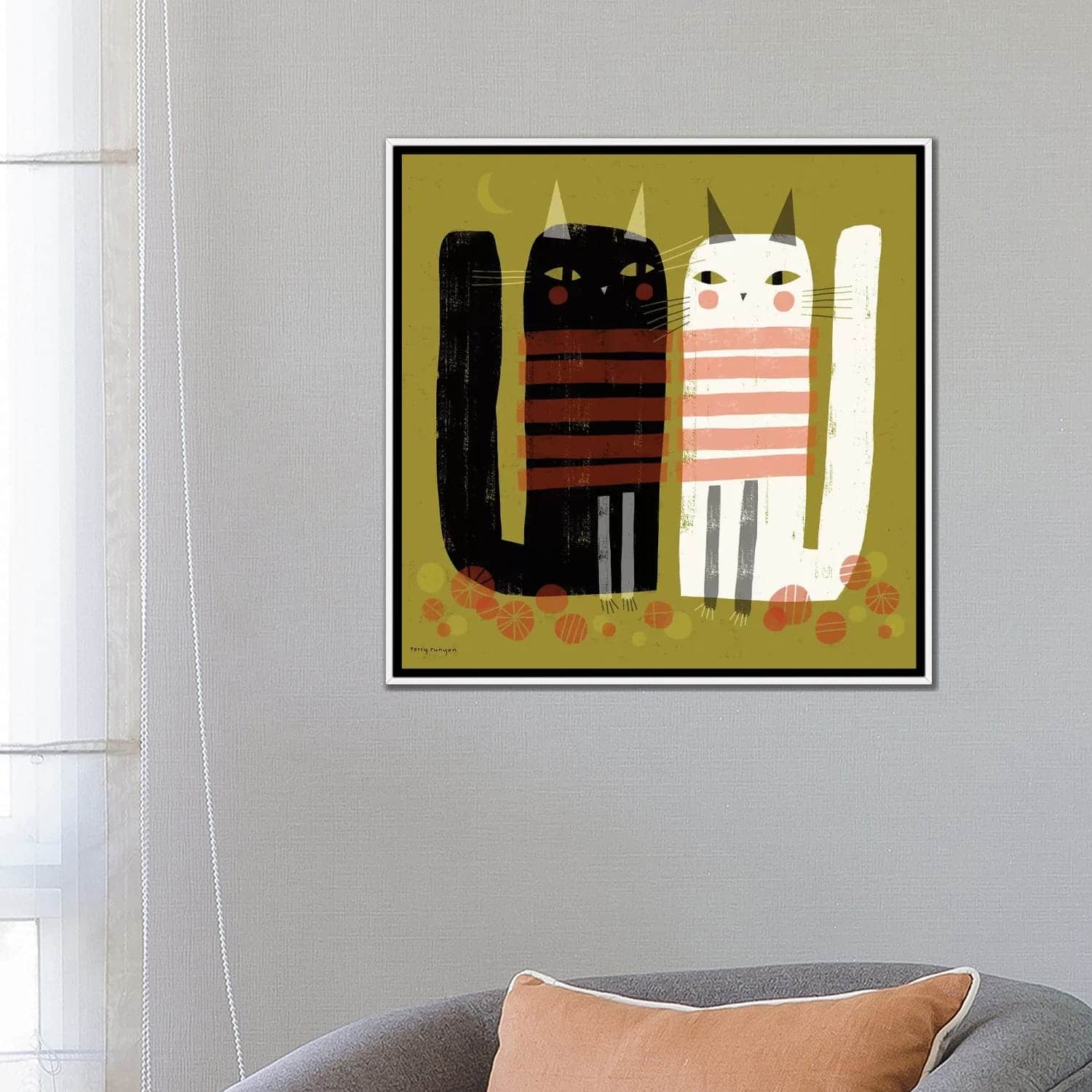 iCanvas "Cats On Green" by Terry Runyan Framed Bed Bath & Beyond